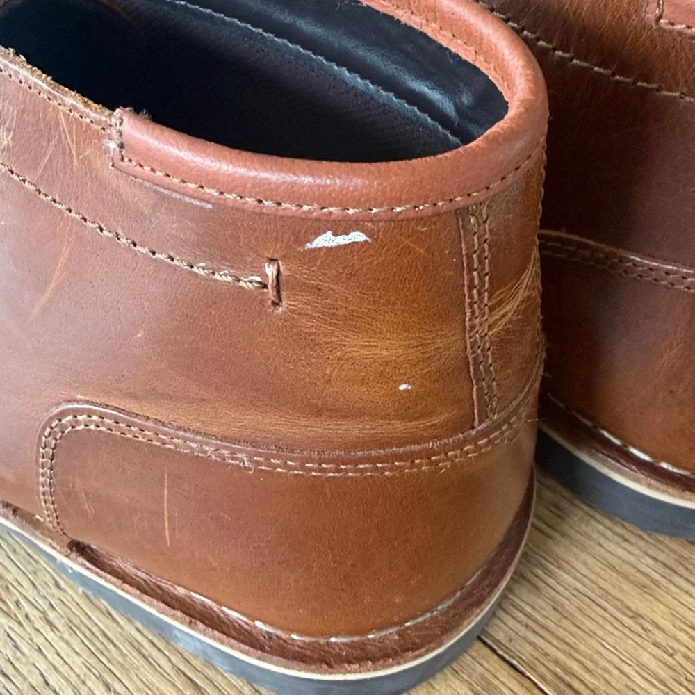 Steve Madden mens Hestonn Chukka lace up leather ankle shoe boot size 16 camel - Picture 7 of 7